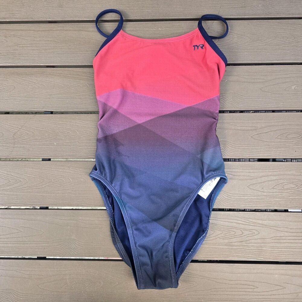TYR Women's Durafast Elite Forge Cutoutfit One Piece Swimsuit Sz 28 New Sample